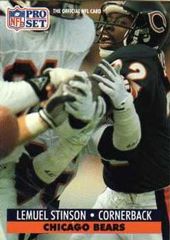 Lemuel Stinson Chicago Bears 1991 Pro set NFL #106